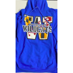 Royal Blue Fleece Pullover Hooded Sweatshirt Maryland Wildcat Logo